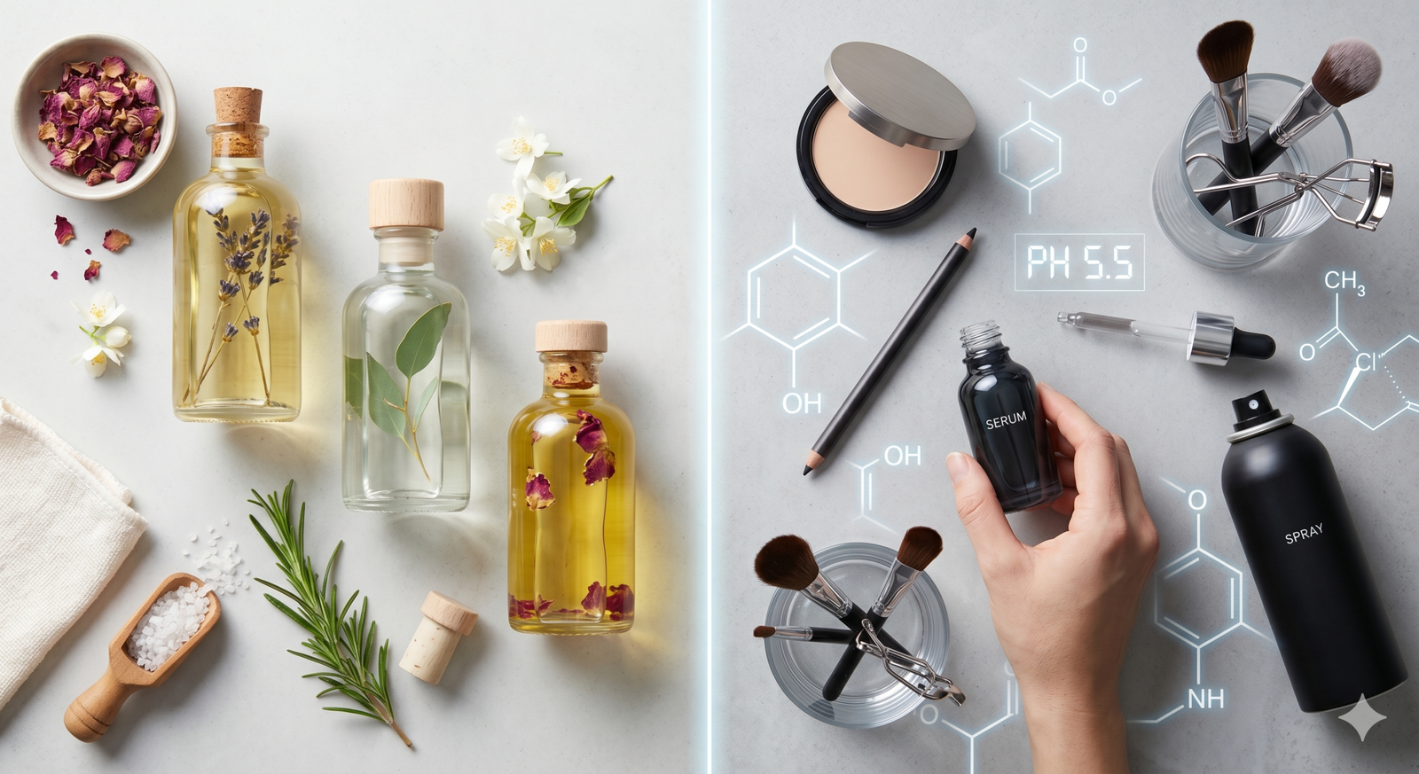 Hidden chemistry of cosmetics